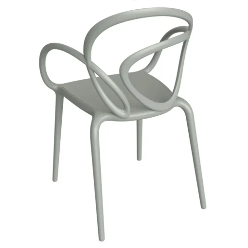 Qeeboo - Loop Chair Without Cushion Set of 2 Pieces - Greyish Green - Chair by Front - Furnishing - Home - Avvenice