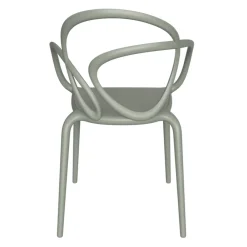 Qeeboo - Loop Chair Without Cushion Set of 2 Pieces - Greyish Green - Chair by Front - Furnishing - Home - Avvenice