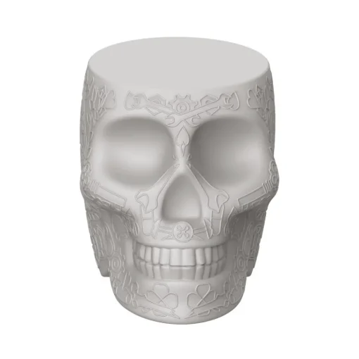 Qeeboo - Mexico Skull - Grey - High Capacity Portable Power Bank USB Charger - Mini - Portable Batteries - 2600 mAh - Avvenice