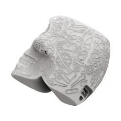 Qeeboo - Mexico Skull - Grey - High Capacity Portable Power Bank USB Charger - Mini - Portable Batteries - 2600 mAh - Avvenice