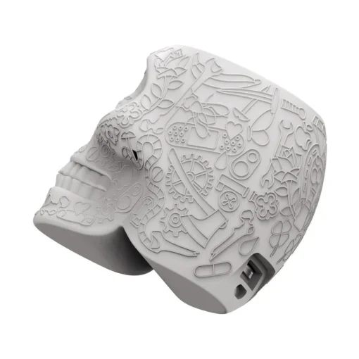 Qeeboo - Mexico Skull - Grey - High Capacity Portable Power Bank USB Charger - Mini - Portable Batteries - 2600 mAh - Avvenice