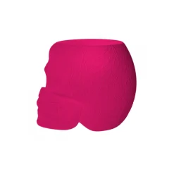 Qeeboo - Mexico Stool and Sidetable Velvet Finish - Fuxia - Chair by Studio Job - Furniture - Home - Avvenice