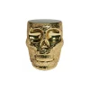 Qeeboo - Mexico Stool and Sidetable Metal Finish - Gold - Table by Studio Job - Furniture - Home - Avvenice^ Furnishings