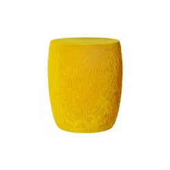 Qeeboo - Mexico Stool and Sidetable Velvet Finish - Dark Gold - Chair by Studio Job - Furniture - Home - Avvenice