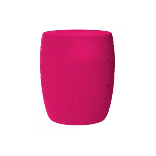 Qeeboo - Mexico Stool and Sidetable Velvet Finish - Fuxia - Chair by Studio Job - Furniture - Home - Avvenice