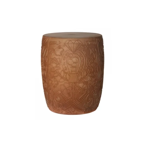 Qeeboo - Mexico Stool and Sidetable Rusty Edition - Rusty - Chair by Studio Job - Furnishing - Home - Avvenice