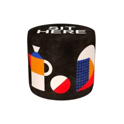 Qeeboo - Pouf Oggian Sit Here Black S - Pouf by Marco Oggian - Furnishing - Home - Avvenice^ Furnishings