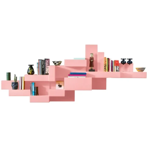 Qeeboo - Primitive Bookshelf - Pink - Bookshelf by Studio Nucleo - Furnishing - Home - Avvenice^ Furnishings