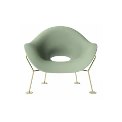 Qeeboo - Pupa Armchair Brass Base Indoor - Balsam Green - Chair by Andrea Branzi - Furnishing - Home - Avvenice