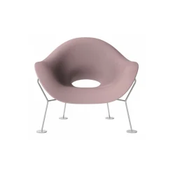 Qeeboo - Pupa Armchair Chrome Base Indoor - Pink - Chair by Andrea Branzi - Furnishing - Home - Avvenice^ Furnishings