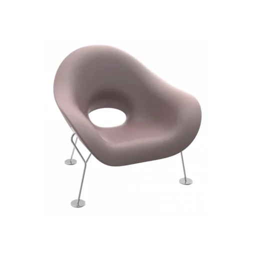 Qeeboo - Pupa Armchair Chrome Base Indoor - Pink - Chair by Andrea Branzi - Furnishing - Home - Avvenice^ Furnishings