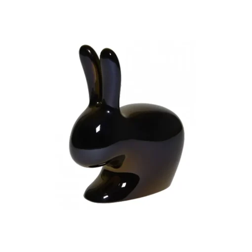 Qeeboo - Rabbit Chair Baby Metal Finish - Black Pearl - Chair by Stefano Giovannoni - Furniture - Home - Avvenice^ Furnishings