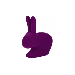 Qeeboo - Rabbit Chair Baby Velvet Finish - Purple - Chair by Stefano Giovannoni - Furniture - Home - Avvenice^ Furnishings