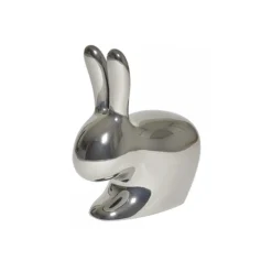 Qeeboo - Rabbit Chair Baby Metal Finish - Silver - Chair by Stefano Giovannoni - Furniture - Home - Avvenice