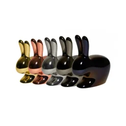 Qeeboo - Rabbit Chair Baby Metal Finish - Black Pearl - Chair by Stefano Giovannoni - Furniture - Home - Avvenice^ Furnishings