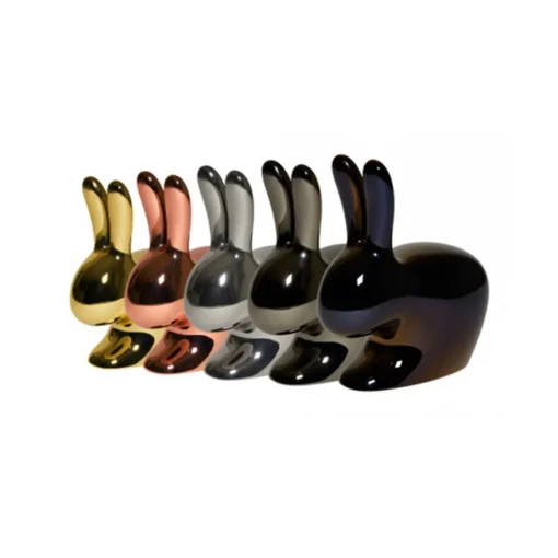 Qeeboo - Rabbit Chair Baby Metal Finish - Black Pearl - Chair by Stefano Giovannoni - Furniture - Home - Avvenice^ Furnishings