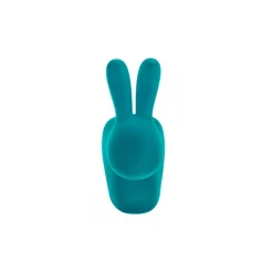 Qeeboo - Rabbit Chair Baby Velvet Finish - Turquoise - Chair by Stefano Giovannoni - Furniture - Home - Avvenice^ Furnishings