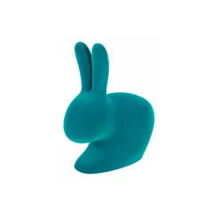 Qeeboo - Rabbit Chair Velvet Finish - Turquoise - Chair by Stefano Giovannoni - Furniture - Home - Avvenice^ Furnishings
