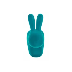 Qeeboo - Rabbit Chair Velvet Finish - Turquoise - Chair by Stefano Giovannoni - Furniture - Home - Avvenice^ Furnishings
