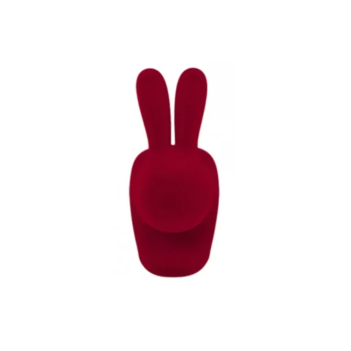 Qeeboo - Rabbit XS Bookend Velvet Finish - Red - by Stefano Giovannoni - Furniture - Home - Avvenice