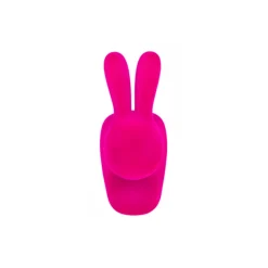 Qeeboo - Rabbit XS Bookend Velvet Finish - Fuxia - by Stefano Giovannoni - Furniture - Home - Avvenice