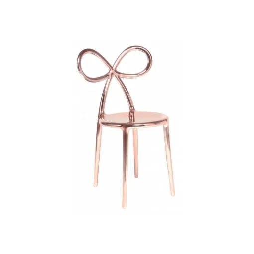 Qeeboo - Ribbon Chair Metal Finish - Rose Gold - Chair by Nika Zupanc - Furnishing - Home - Avvenice