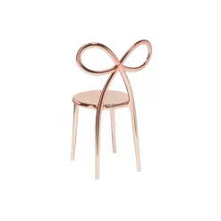 Qeeboo - Ribbon Chair Metal Finish - Rose Gold - Chair by Nika Zupanc - Furnishing - Home - Avvenice