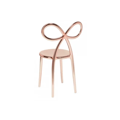 Qeeboo - Ribbon Chair Metal Finish - Rose Gold - Chair by Nika Zupanc - Furnishing - Home - Avvenice