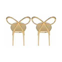 Qeeboo - Ribbon Chair Metal Finish Set of 2 Pieces - Gold - Chair by Nika Zupanc - Furnishing - Home - Avvenice^ Furnishings