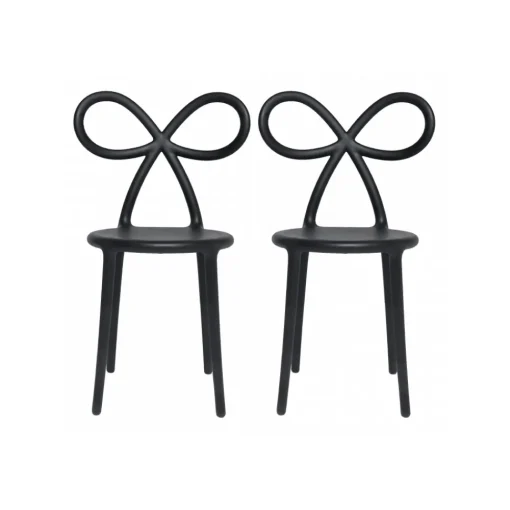 Qeeboo - Ribbon Chair Set of 2 Pieces - Black - Chair by Nika Zupanc - Furnishing - Home - Avvenice^ Furnishings