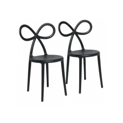 Qeeboo - Ribbon Chair Set of 2 Pieces - Black - Chair by Nika Zupanc - Furnishing - Home - Avvenice^ Furnishings