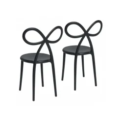 Qeeboo - Ribbon Chair Set of 2 Pieces - Black - Chair by Nika Zupanc - Furnishing - Home - Avvenice^ Furnishings