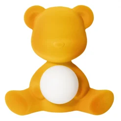 Qeeboo - Teddy Girl Rechargeable Lamp Velvet Finish - Dark Gold - Standing Lamp by Stefano Giovannoni - Lighting - Home - Avvenice^ Lighting & Lamps