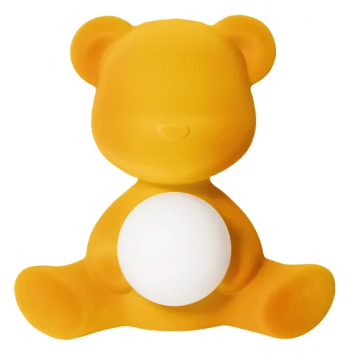Qeeboo - Teddy Girl Rechargeable Lamp Velvet Finish - Dark Gold - Standing Lamp by Stefano Giovannoni - Lighting - Home - Avvenice^ Lighting & Lamps