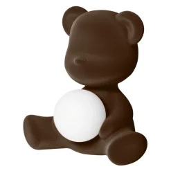 Qeeboo - Teddy Girl Rechargeable Lamp Velvet Finish - Dark Brown - Standing Lamp by Stefano Giovannoni - Lighting - Home - Avvenice^ Lighting & Lamps