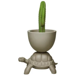 Qeeboo - Turtle Carry - Dove Grey - Planter and Champagne Cooler by Marcantonio - Furnishing - Home - Avvenice