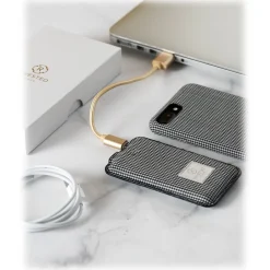 Revested Milano - Houndstooth - Power Bank - 4000 mAh - iPhone - Apple - Samsung - Artisan Fabric Cover - Avvenice^ Accessories