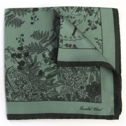 Revested Milano - Jardin - Sage - Pocket Square - Artisan Silk Foulard - Handmade in Italy - Avvenice^ Scarves | Ties & Bow Ties
