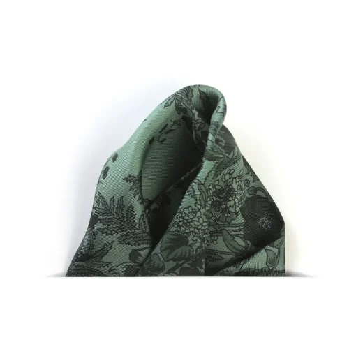 Revested Milano - Jardin - Sage - Pocket Square - Artisan Silk Foulard - Handmade in Italy - Avvenice^ Scarves | Ties & Bow Ties