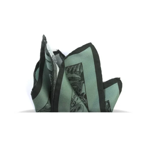 Revested Milano - Jardin - Sage - Pocket Square - Artisan Silk Foulard - Handmade in Italy - Avvenice^ Scarves | Ties & Bow Ties