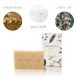 Skin Novels - Nourish - Natural Soap with Goat Milk and Bran - 100 % Natural Handmade Soap - Avvenice^ Natural Cosmetics
