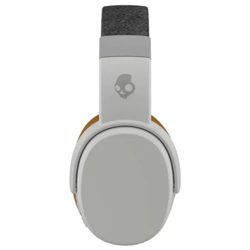 Skullcandy - Crusher - White / Tan - Bluetooth Wireless Over-Ear Headphones with Microphone - Noise Isolating Memory Foam - Avvenice