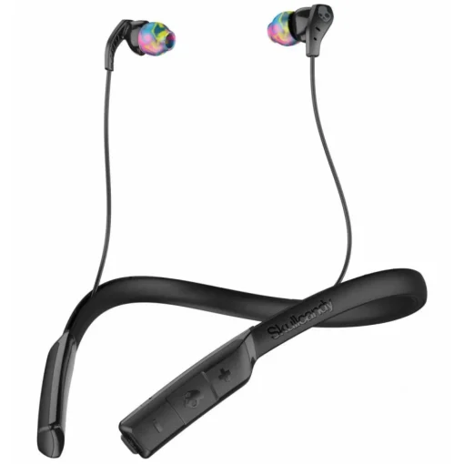 Skullcandy - Method BT Sport - Black / Gray - Bluetooth Wireless Sweat-Resistant Sport Earbuds with Microphone - Neck Collar - Avvenice^ Audio
