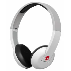Skullcandy - Uproar - White / Gray - Bluetooth Wireless On-Ear Headphones with Microphone, Supreme Sound and Powerful Bass - Avvenice^ Audio