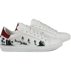 Snob Sneakers - I Love L.A. By Yo-Yo - Sneakers - White Leather - Handmade in Italy - Luxury Exclusive Collection - Avvenice^ Shoes