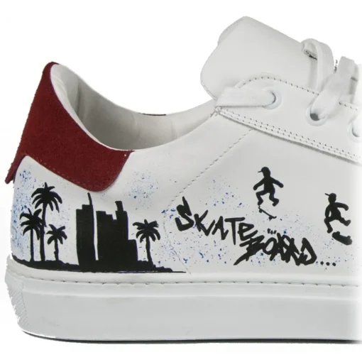 Snob Sneakers - I Love L.A. By Yo-Yo - Sneakers - White Leather - Handmade in Italy - Luxury Exclusive Collection - Avvenice^ Shoes