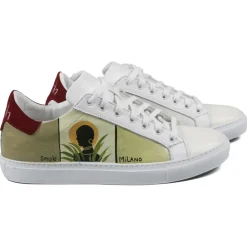 Snob Sneakers - Mama Africa By Veronica Moon - Sneakers - White Leather - Handmade in Italy - Luxury Exclusive Collection - Avvenice^ Shoes