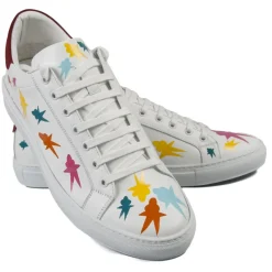 Snob Sneakers - Starman By Alessandro Tambresoni - Sneakers - White Leather - Handmade in Italy - Luxury Exclusive Collection - Avvenice^ Shoes