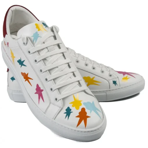 Snob Sneakers - Starman By Alessandro Tambresoni - Sneakers - White Leather - Handmade in Italy - Luxury Exclusive Collection - Avvenice^ Shoes