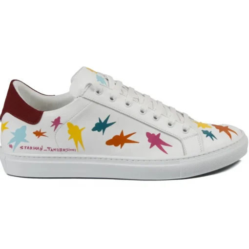 Snob Sneakers - Starman By Alessandro Tambresoni - Sneakers - White Leather - Handmade in Italy - Luxury Exclusive Collection - Avvenice^ Shoes